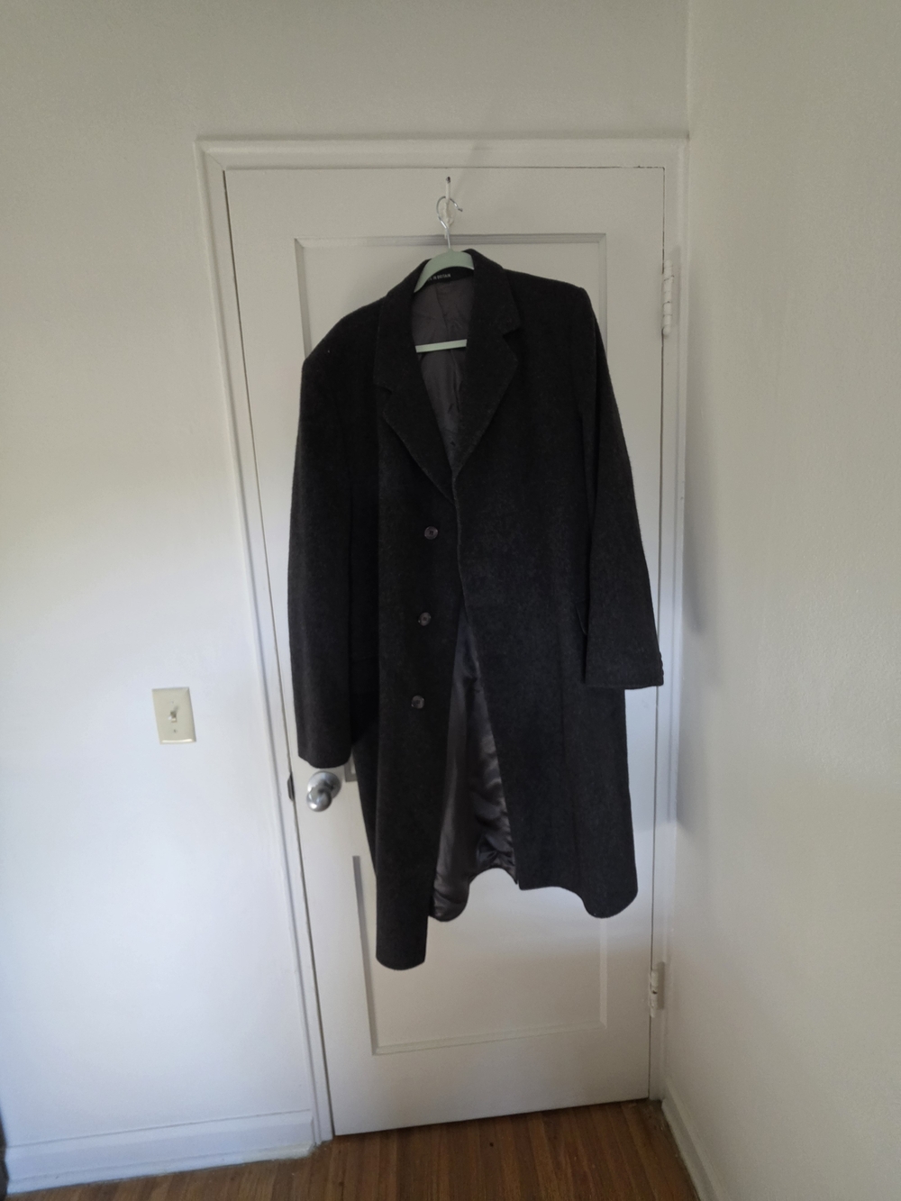 Cashmere Dark Grey Overcoat - Classic Long Coat